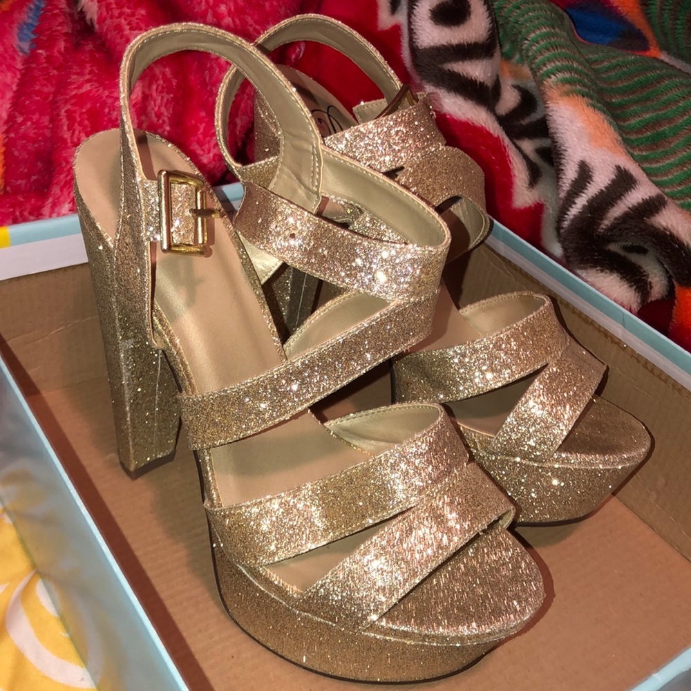 Gold heels
